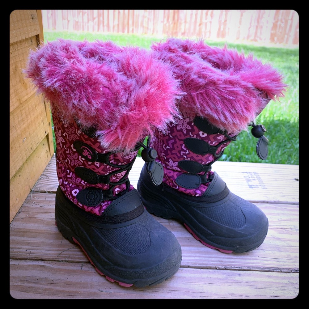 Kamik Kids Snowgypsy Faux Fur Snow Boots Size 11
